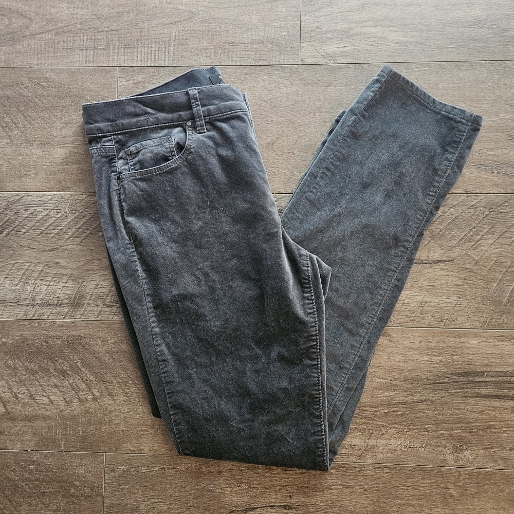 Ann Taylor Gray Velvet Modern 'The Skinny' Pants - Size 10P - Picture 6 of 9